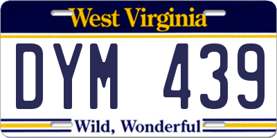 WV license plate DYM439