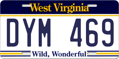 WV license plate DYM469