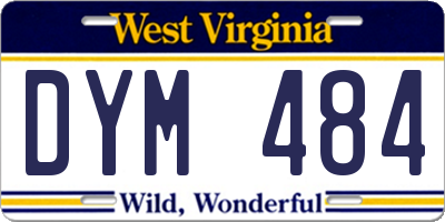 WV license plate DYM484