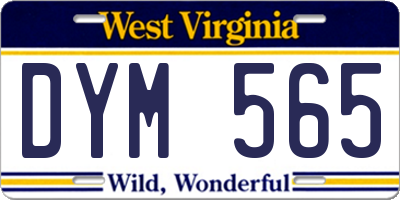 WV license plate DYM565