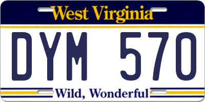 WV license plate DYM570