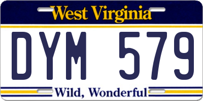 WV license plate DYM579