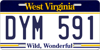 WV license plate DYM591
