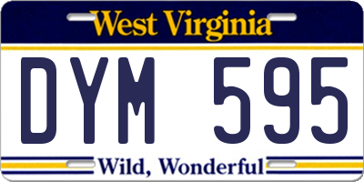 WV license plate DYM595
