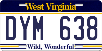 WV license plate DYM638