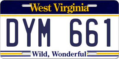 WV license plate DYM661