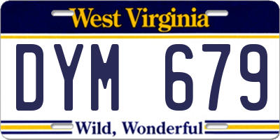 WV license plate DYM679