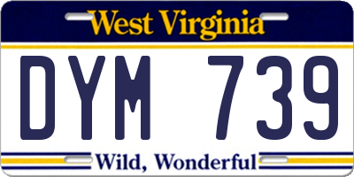 WV license plate DYM739