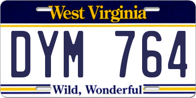 WV license plate DYM764