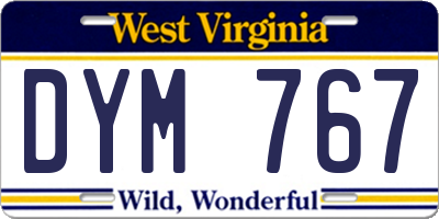 WV license plate DYM767