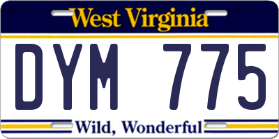 WV license plate DYM775