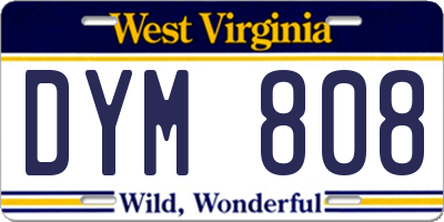 WV license plate DYM808