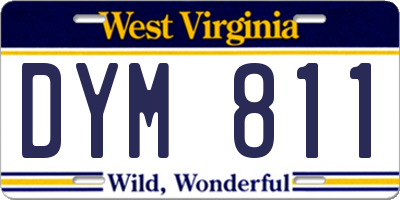 WV license plate DYM811