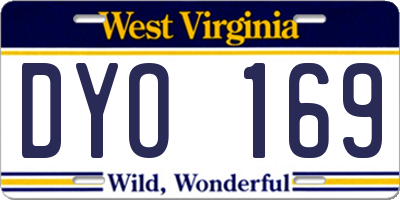 WV license plate DYO169