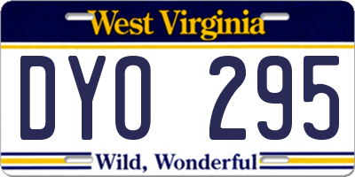 WV license plate DYO295