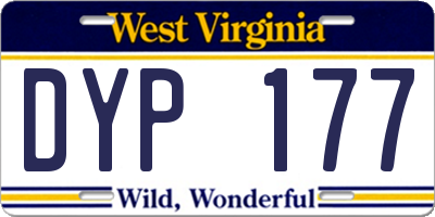 WV license plate DYP177