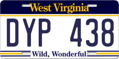 WV license plate DYP438
