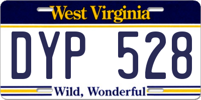 WV license plate DYP528