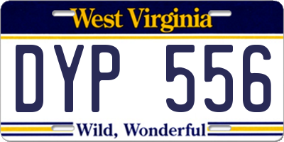 WV license plate DYP556