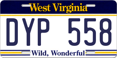 WV license plate DYP558