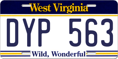 WV license plate DYP563