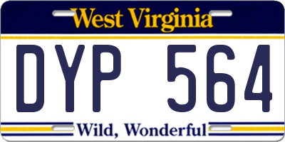 WV license plate DYP564