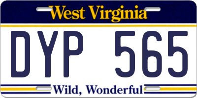 WV license plate DYP565