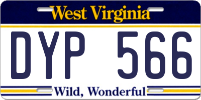 WV license plate DYP566