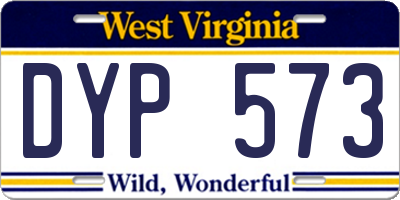 WV license plate DYP573