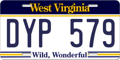 WV license plate DYP579