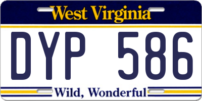 WV license plate DYP586