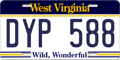 WV license plate DYP588
