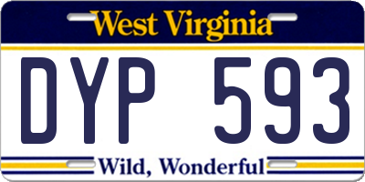 WV license plate DYP593