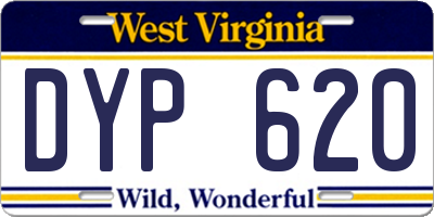 WV license plate DYP620