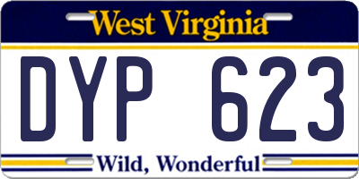 WV license plate DYP623