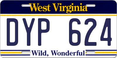 WV license plate DYP624
