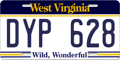 WV license plate DYP628
