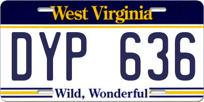 WV license plate DYP636