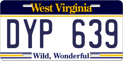 WV license plate DYP639