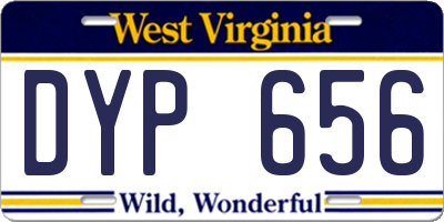WV license plate DYP656