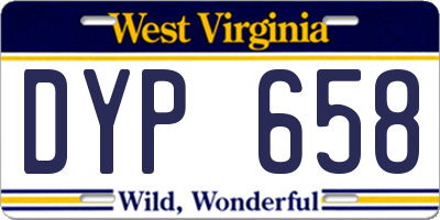 WV license plate DYP658