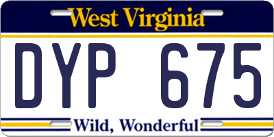 WV license plate DYP675