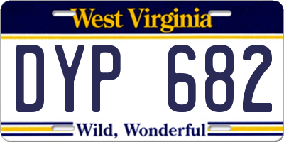 WV license plate DYP682