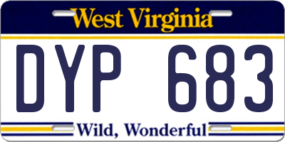 WV license plate DYP683