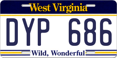 WV license plate DYP686