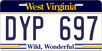 WV license plate DYP697
