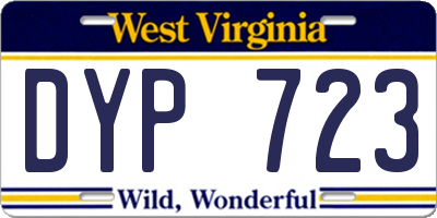 WV license plate DYP723