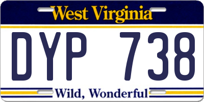 WV license plate DYP738