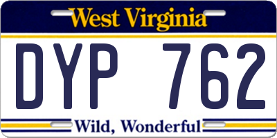 WV license plate DYP762