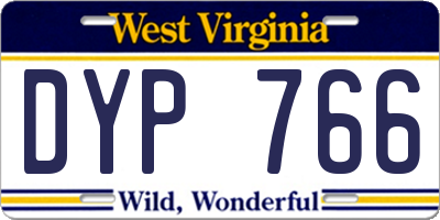WV license plate DYP766